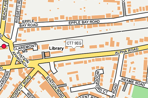 CT7 9EG map - OS OpenMap – Local (Ordnance Survey)