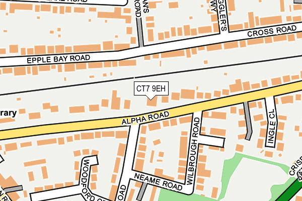 CT7 9EH map - OS OpenMap – Local (Ordnance Survey)