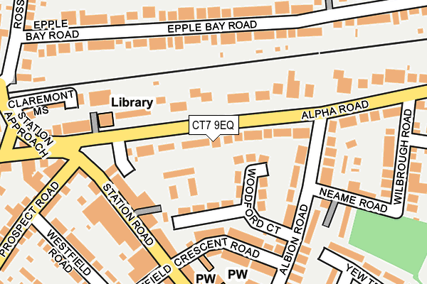 CT7 9EQ map - OS OpenMap – Local (Ordnance Survey)