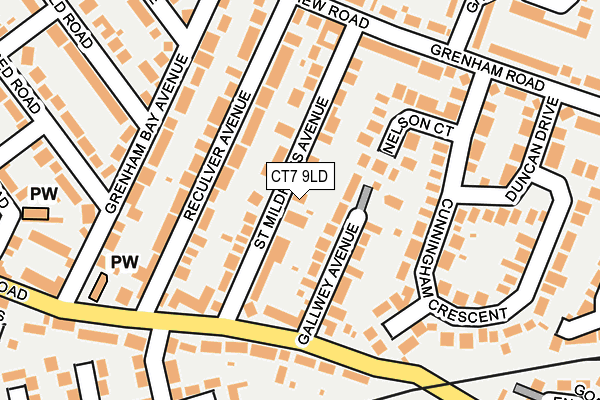 CT7 9LD map - OS OpenMap – Local (Ordnance Survey)