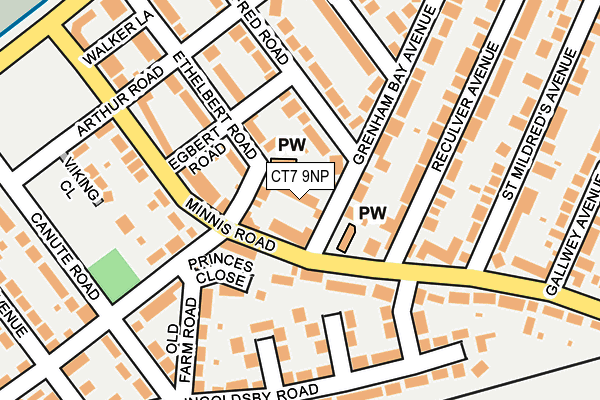 CT7 9NP map - OS OpenMap – Local (Ordnance Survey)
