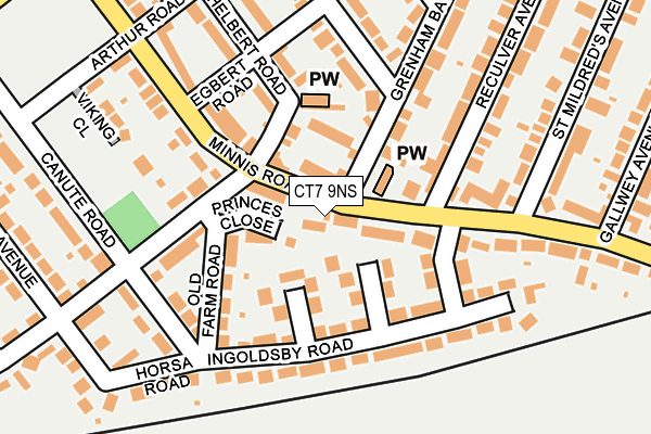 CT7 9NS map - OS OpenMap – Local (Ordnance Survey)