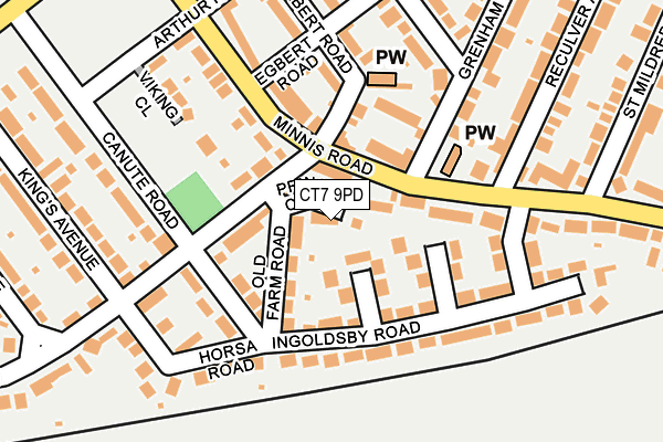 CT7 9PD map - OS OpenMap – Local (Ordnance Survey)