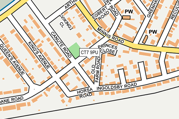 CT7 9PU map - OS OpenMap – Local (Ordnance Survey)