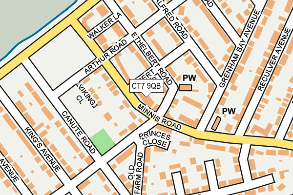 CT7 9QB map - OS OpenMap – Local (Ordnance Survey)