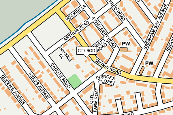 CT7 9QD map - OS OpenMap – Local (Ordnance Survey)