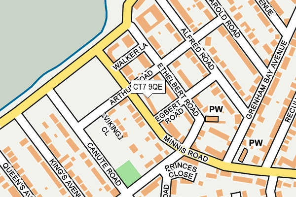 CT7 9QE map - OS OpenMap – Local (Ordnance Survey)