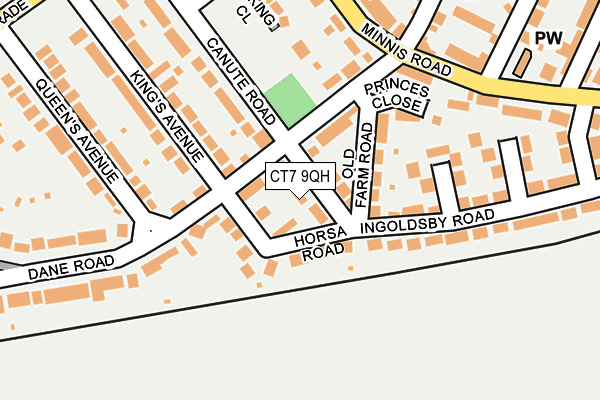 CT7 9QH map - OS OpenMap – Local (Ordnance Survey)