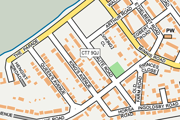 CT7 9QJ map - OS OpenMap – Local (Ordnance Survey)