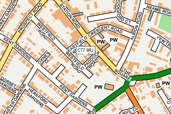 CT7 9RJ map - OS OpenMap – Local (Ordnance Survey)