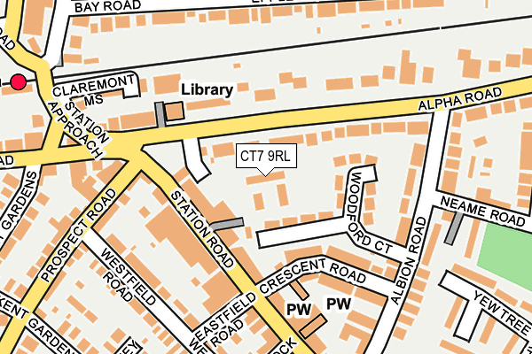 CT7 9RL map - OS OpenMap – Local (Ordnance Survey)