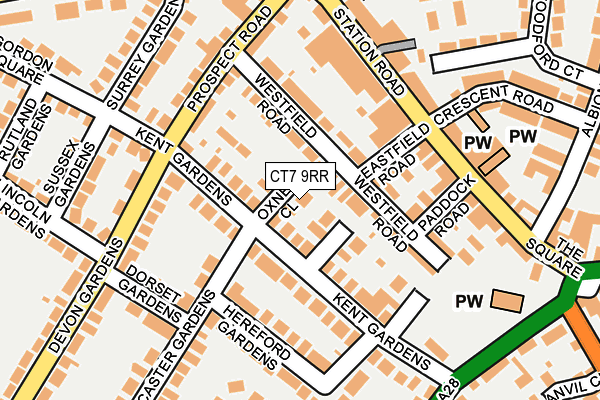 CT7 9RR map - OS OpenMap – Local (Ordnance Survey)