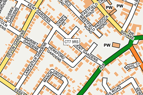 CT7 9RS map - OS OpenMap – Local (Ordnance Survey)