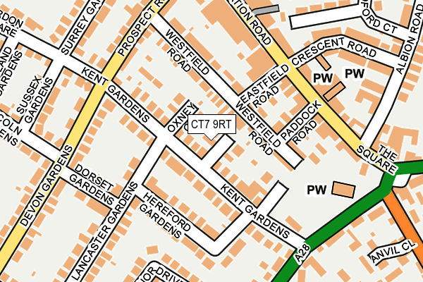 CT7 9RT map - OS OpenMap – Local (Ordnance Survey)
