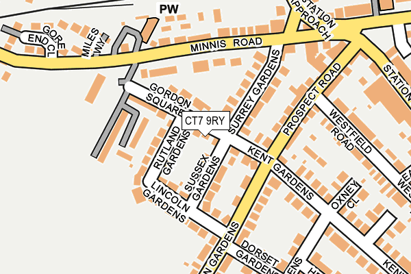 CT7 9RY map - OS OpenMap – Local (Ordnance Survey)