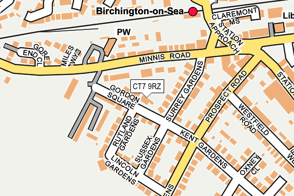 CT7 9RZ map - OS OpenMap – Local (Ordnance Survey)