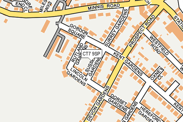 CT7 9SP map - OS OpenMap – Local (Ordnance Survey)