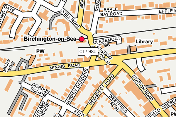 CT7 9SU map - OS OpenMap – Local (Ordnance Survey)