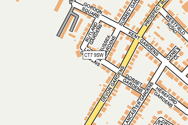 CT7 9SW map - OS OpenMap – Local (Ordnance Survey)