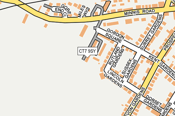 CT7 9SY map - OS OpenMap – Local (Ordnance Survey)