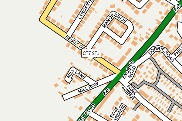 CT7 9TJ map - OS OpenMap – Local (Ordnance Survey)