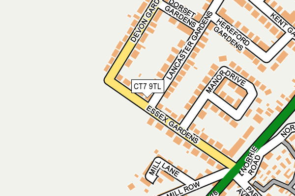 CT7 9TL map - OS OpenMap – Local (Ordnance Survey)