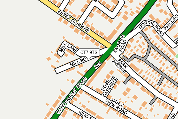 CT7 9TS map - OS OpenMap – Local (Ordnance Survey)