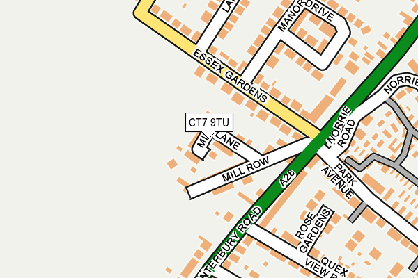 CT7 9TU map - OS OpenMap – Local (Ordnance Survey)