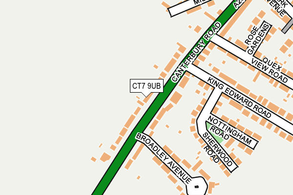 CT7 9UB map - OS OpenMap – Local (Ordnance Survey)