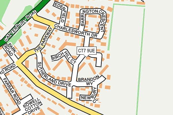CT7 9UE map - OS OpenMap – Local (Ordnance Survey)