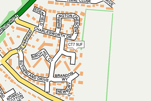 CT7 9UF map - OS OpenMap – Local (Ordnance Survey)
