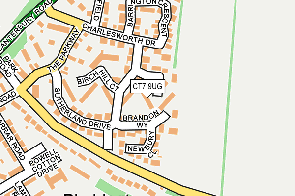 CT7 9UG map - OS OpenMap – Local (Ordnance Survey)