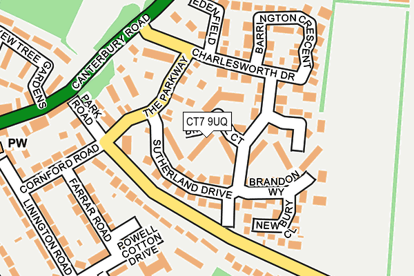 CT7 9UQ map - OS OpenMap – Local (Ordnance Survey)
