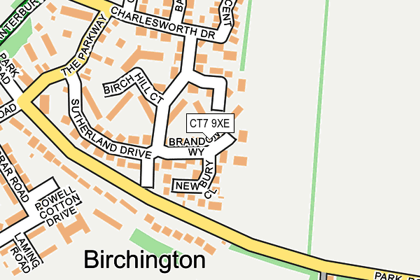 CT7 9XE map - OS OpenMap – Local (Ordnance Survey)