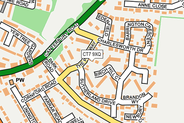 CT7 9XQ map - OS OpenMap – Local (Ordnance Survey)