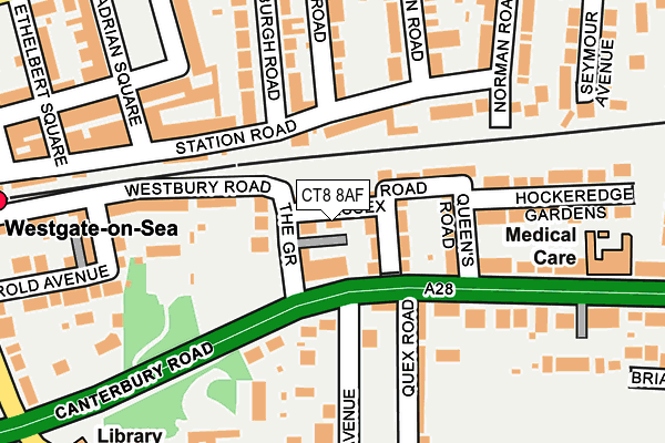 CT8 8AF map - OS OpenMap – Local (Ordnance Survey)