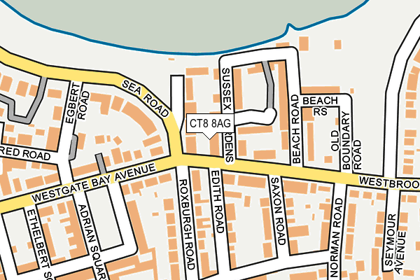 CT8 8AG map - OS OpenMap – Local (Ordnance Survey)