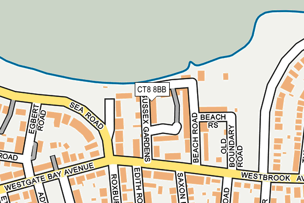 CT8 8BB map - OS OpenMap – Local (Ordnance Survey)