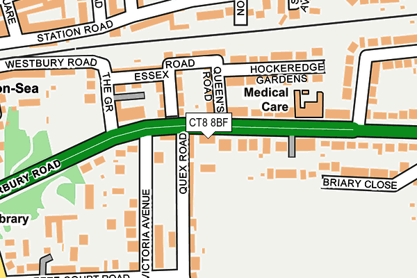 CT8 8BF map - OS OpenMap – Local (Ordnance Survey)
