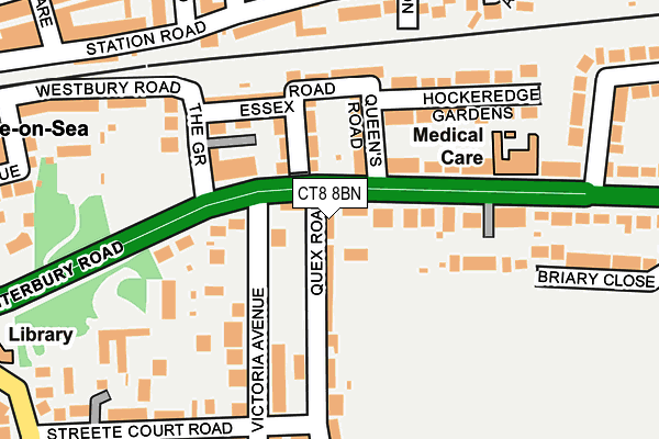 CT8 8BN map - OS OpenMap – Local (Ordnance Survey)