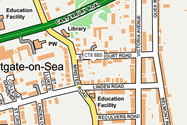 CT8 8BS map - OS OpenMap – Local (Ordnance Survey)