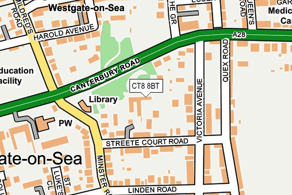 CT8 8BT map - OS OpenMap – Local (Ordnance Survey)