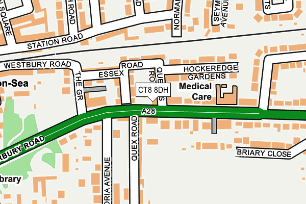 CT8 8DH map - OS OpenMap – Local (Ordnance Survey)