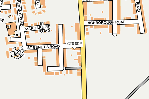 CT8 8DP map - OS OpenMap – Local (Ordnance Survey)