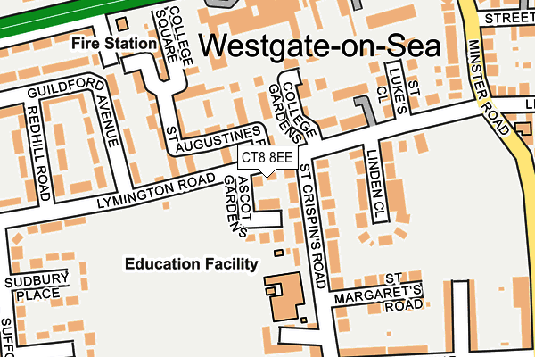 CT8 8EE map - OS OpenMap – Local (Ordnance Survey)