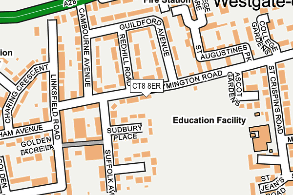 CT8 8ER map - OS OpenMap – Local (Ordnance Survey)