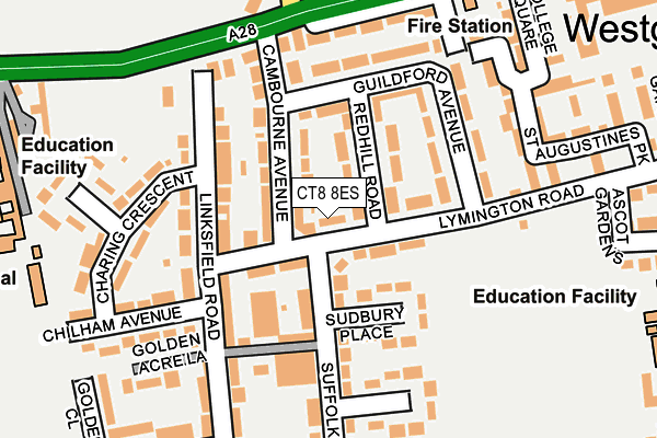 CT8 8ES map - OS OpenMap – Local (Ordnance Survey)