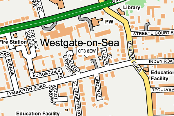 CT8 8EW map - OS OpenMap – Local (Ordnance Survey)