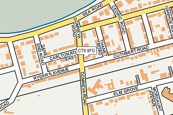 CT8 8FD map - OS OpenMap – Local (Ordnance Survey)