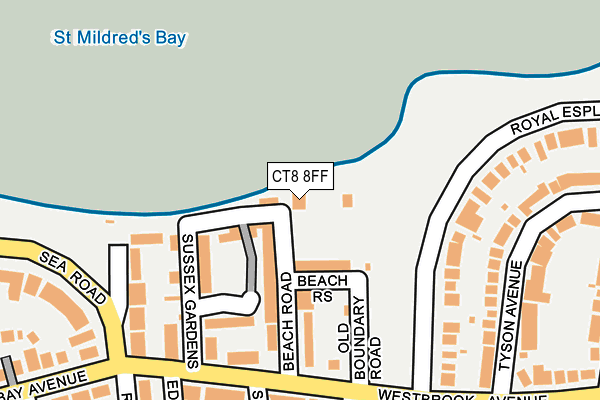 CT8 8FF map - OS OpenMap – Local (Ordnance Survey)